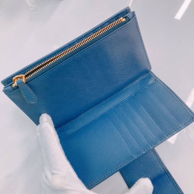 MS0388 PRADA 普拉達十字牛皮紋中號拉鍊銀包SAFFIANA LONG WALLET WITH ZIPPER-12