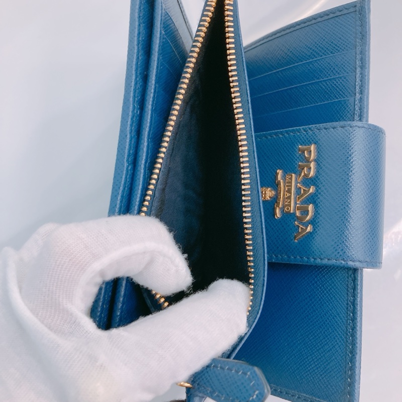 MS0388 PRADA 普拉達十字牛皮紋中號拉鍊銀包SAFFIANA LONG WALLET WITH ZIPPER-13