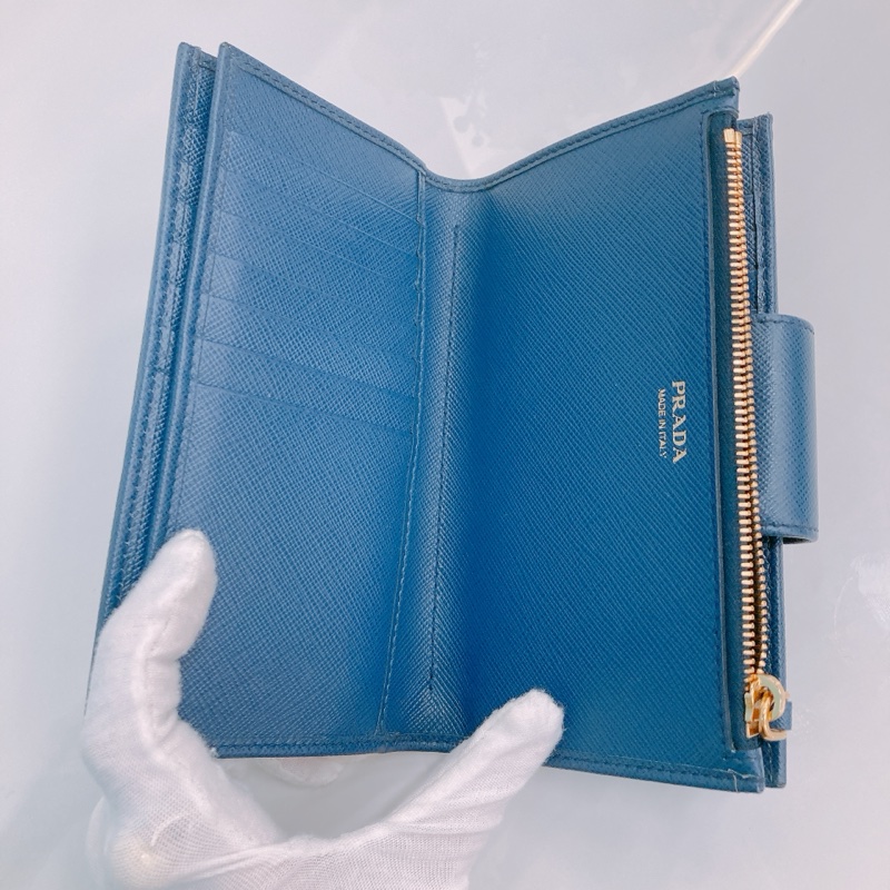 MS0388 PRADA 普拉達十字牛皮紋中號拉鍊銀包SAFFIANA LONG WALLET WITH ZIPPER-17