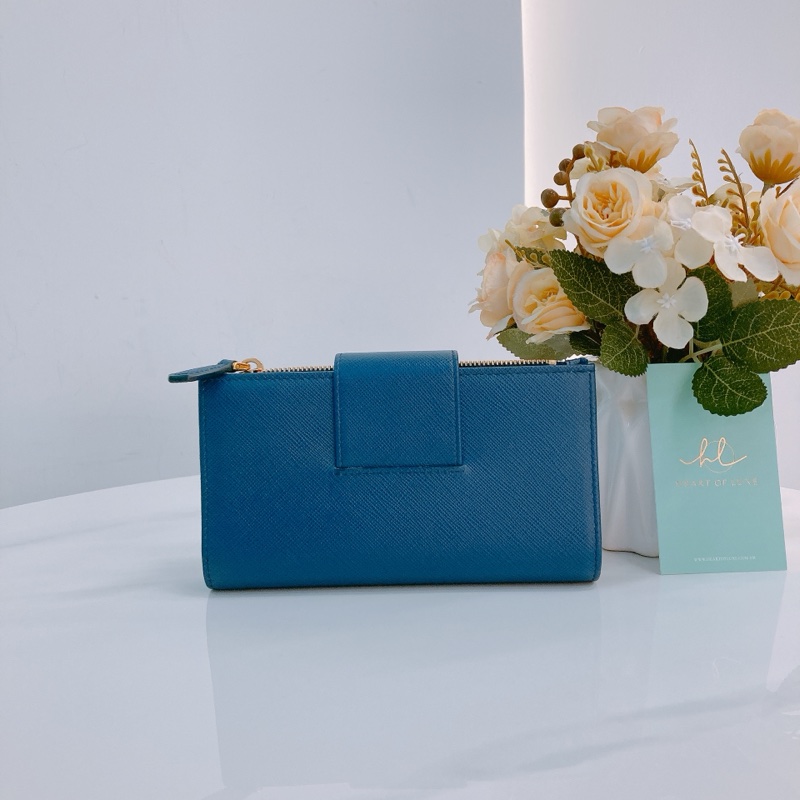 MS0388 PRADA 普拉達十字牛皮紋中號拉鍊銀包SAFFIANA LONG WALLET WITH ZIPPER-23