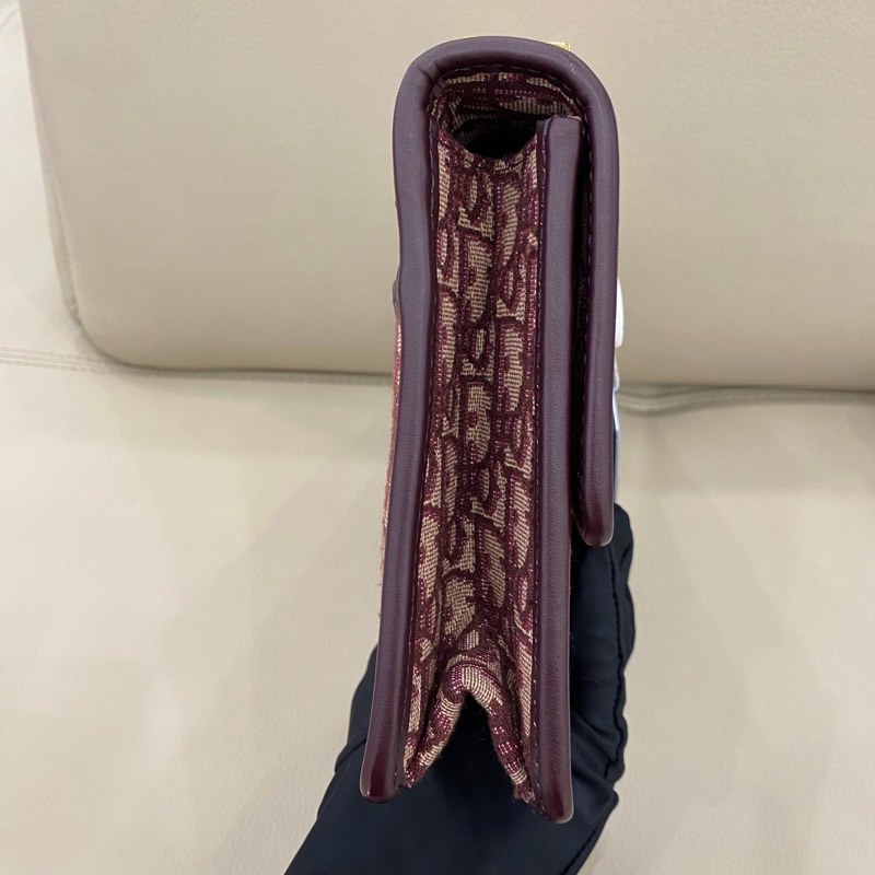 Dior迪奧 蒙田30 酒紅色老花-4