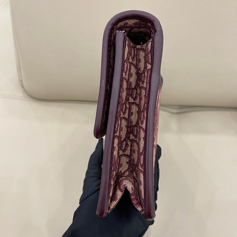 Dior迪奧 蒙田30 酒紅色老花-6