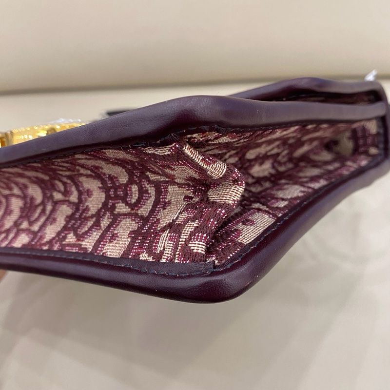 Dior迪奧 蒙田30 酒紅色老花-7