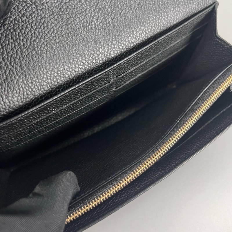 LV M80496/晶片款 Sarah黑壓紋信封掀蓋長夾-5