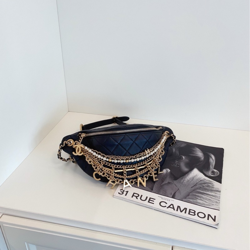 【99新🆕】Chanel  19A埃及系列黑金腰包-0