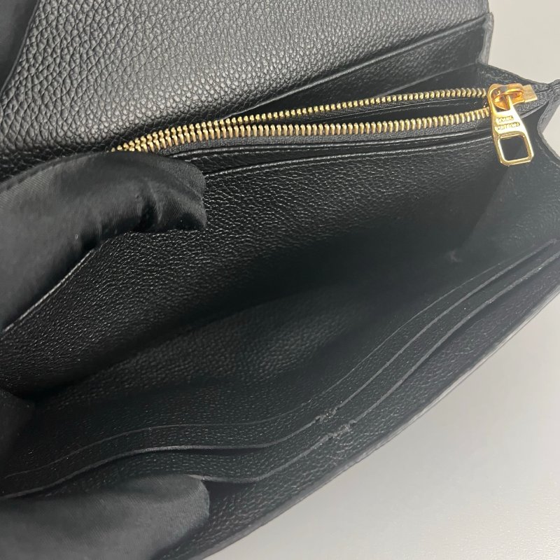 LV M80496/晶片款 Sarah黑壓紋信封掀蓋長夾-8