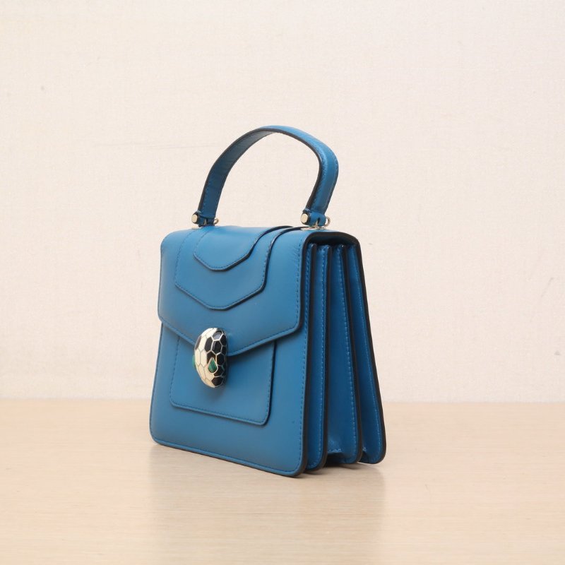 BVLGARI SerpentiForever風琴蛇頭包小號手柄18牛皮肩背包-4