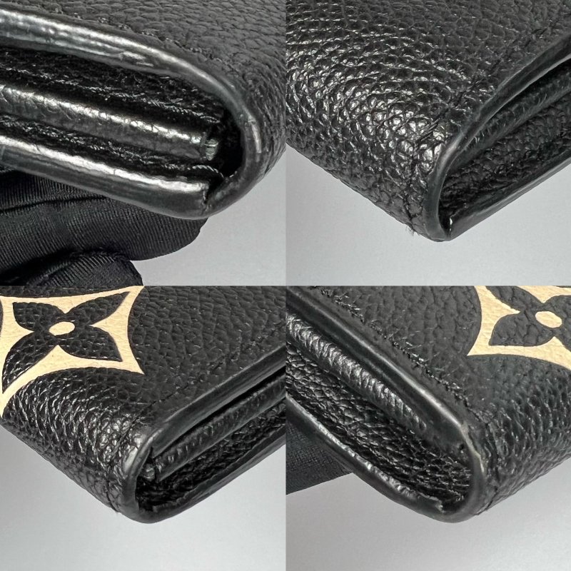 LV M80496/晶片款 Sarah黑壓紋信封掀蓋長夾-10