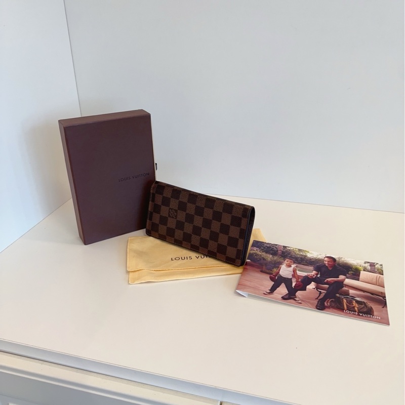 【98新🆕】LV 棕棋盤格 兩折長錢包 多卡槽設計 經典實用-2
