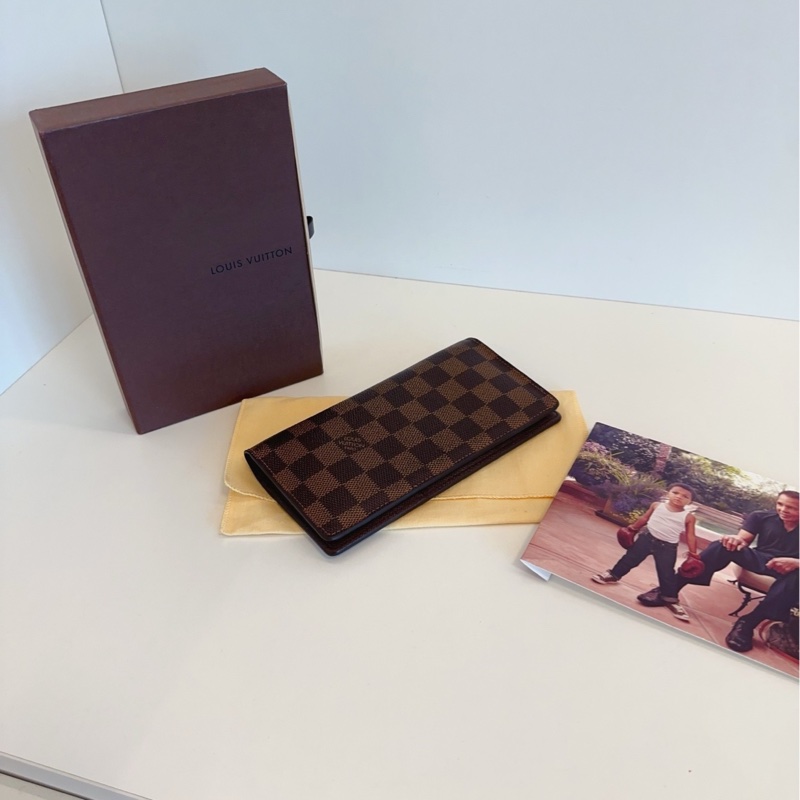 【98新🆕】LV 棕棋盤格 兩折長錢包 多卡槽設計 經典實用-4