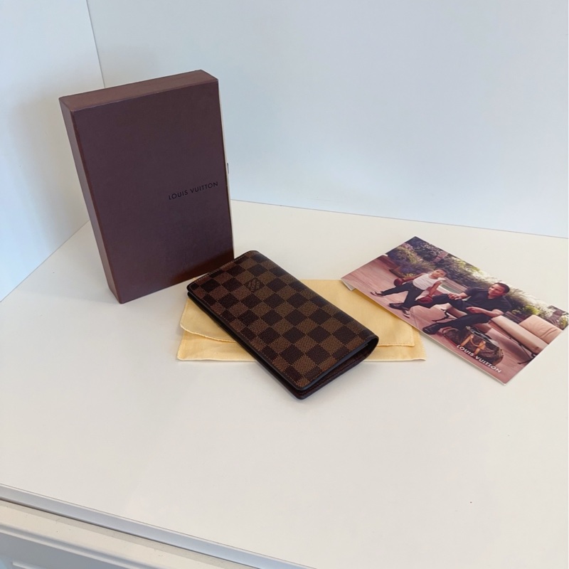 【98新🆕】LV 棕棋盤格 兩折長錢包 多卡槽設計 經典實用-5