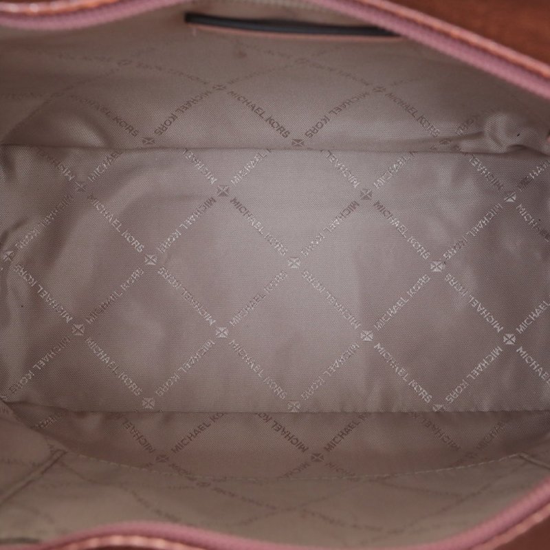 MICHAEL KORS 玫瑰金漆皮菜籃子托特手提包肩背包-3