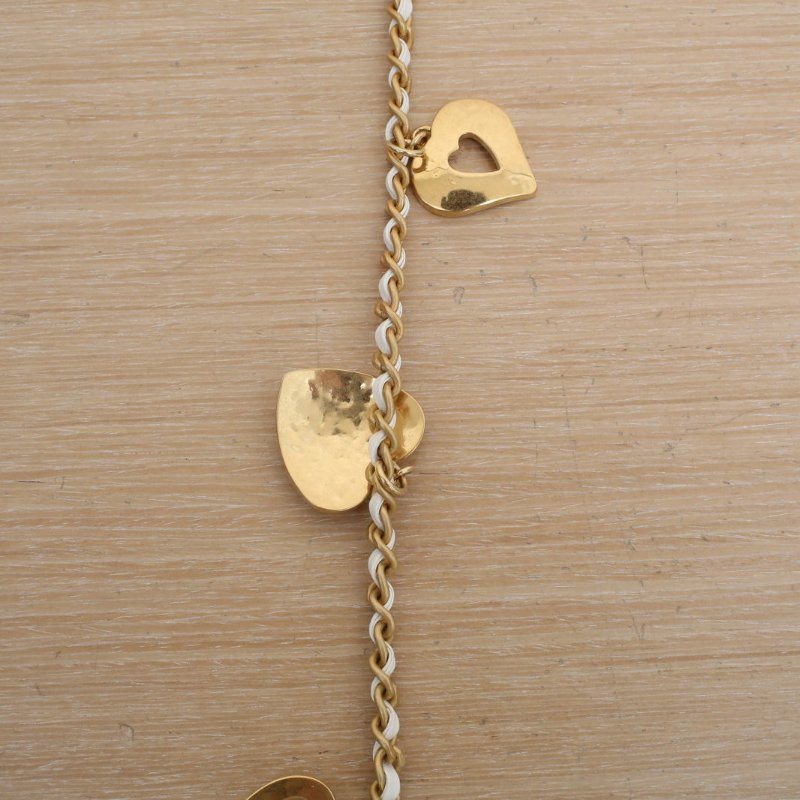 CHANEL 22BCF口蓋包17白色羊皮晶片開金扣金屬愛心LOGO皮穿鏈肩背包-2