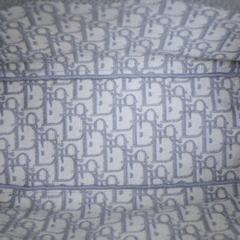 DIOR Diorcamp郵差信使包中號29灰色帆布銀扣2020Oblique印花肩背包-2