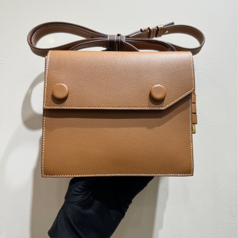 【閒置未使用全套🤎】Hermes twins金棕色 evercolor皮 D刻  斜挎包 單肩包-1