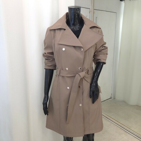 Calvin Klein 翻領排扣風衣 M