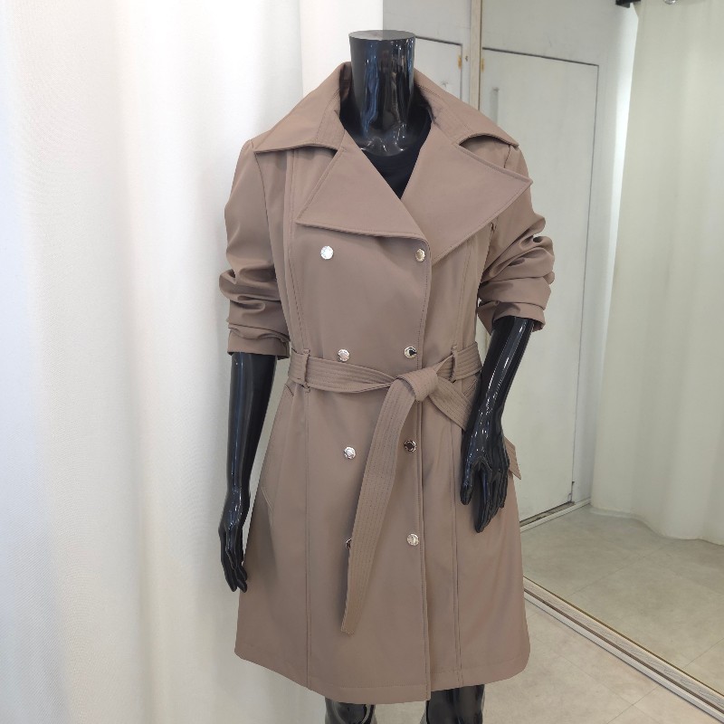 Calvin Klein 翻領排扣風衣外套 M-0