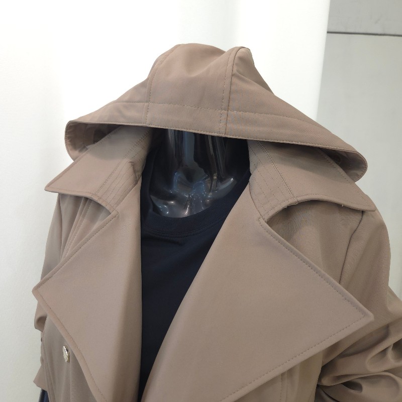 Calvin Klein 翻領排扣風衣外套 M-3