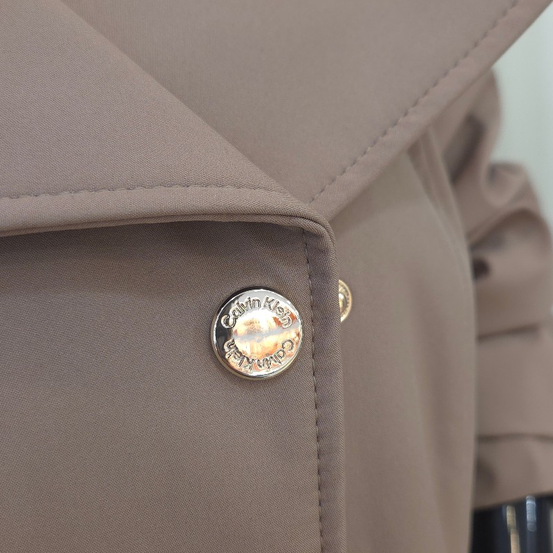 Calvin Klein 翻領排扣風衣外套 M-4