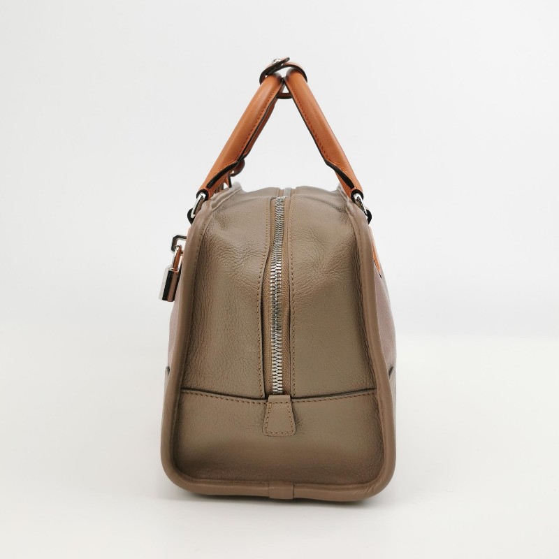 Loewe Amazona28牛皮拼色手提包-2