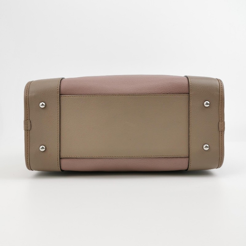 Loewe Amazona28牛皮拼色手提包-4