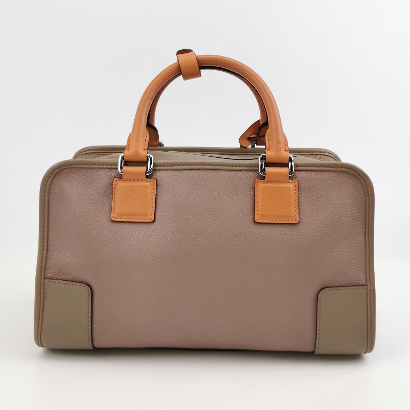 Loewe Amazona28牛皮拼色手提包-5