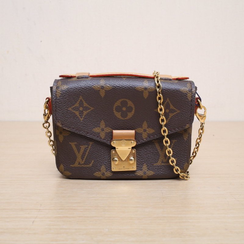 LOUIS VUITTON 老花PVC晶片MicroMetis經典S-lock鎖扣郵差包肩背包-0