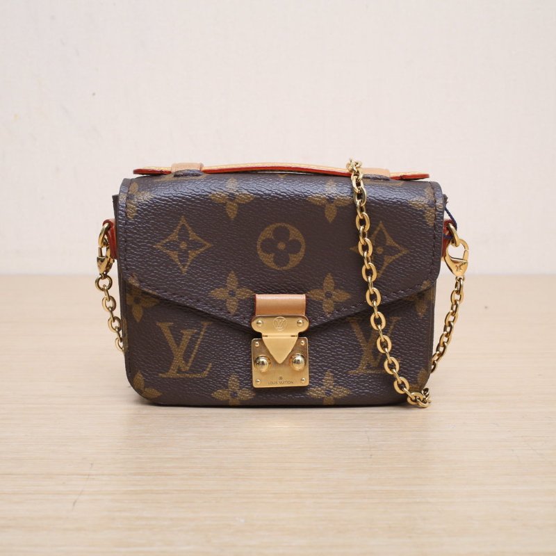 LOUIS VUITTON 老花PVC晶片MicroMetis經典S-lock鎖扣郵差包肩背包-1