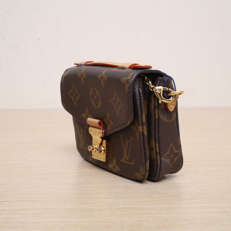 LOUIS VUITTON 老花PVC晶片MicroMetis經典S-lock鎖扣郵差包肩背包-3