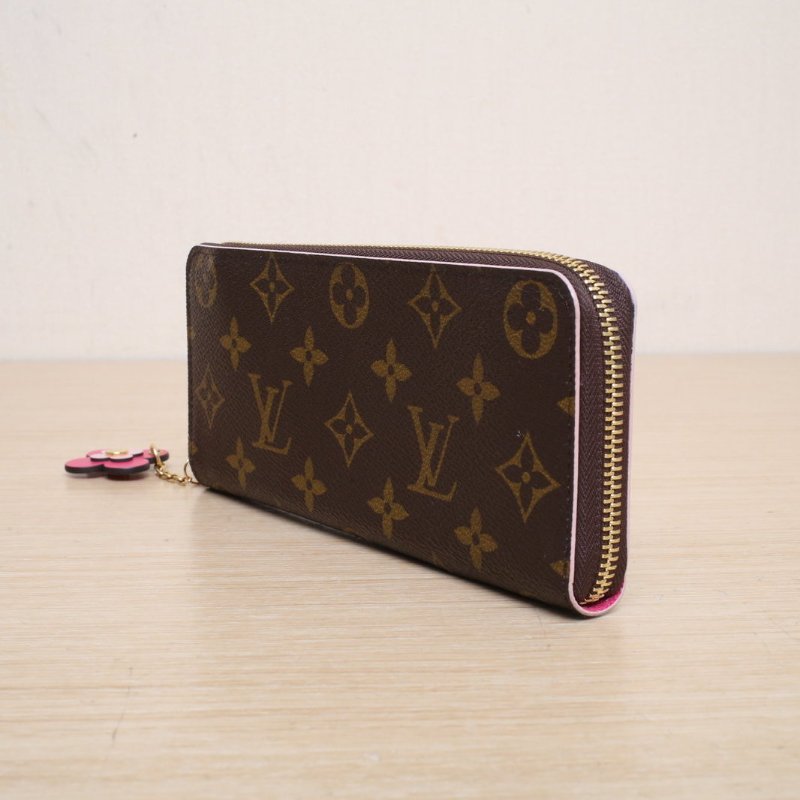 LOUIS VUITTON 老花PVC2017LV長款拉鏈錢包帶四葉草肩背包-2