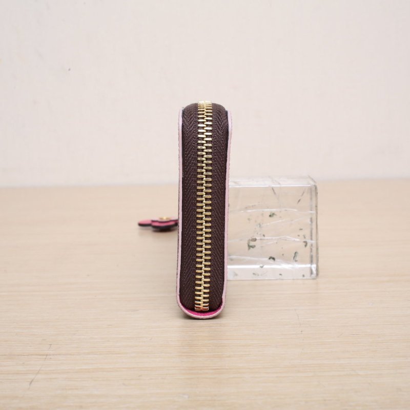 LOUIS VUITTON 老花PVC2017LV長款拉鏈錢包帶四葉草肩背包-3