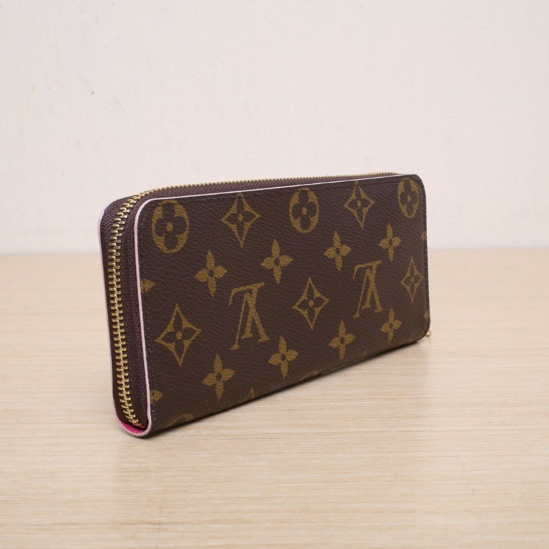 LOUIS VUITTON 老花PVC2017LV長款拉鏈錢包帶四葉草肩背包-4