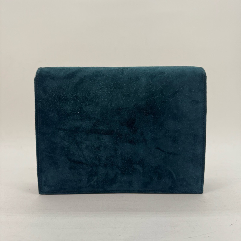 Hermes verrou mini 深藍色麂皮金扣 斜挎包-1