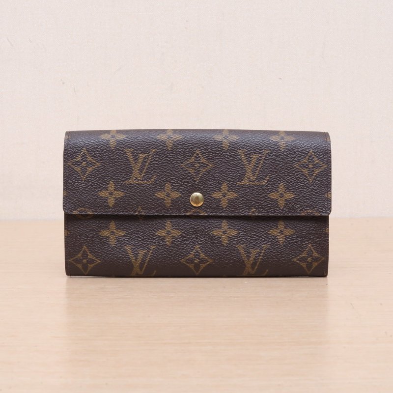 LOUIS VUITTON PortefeiulleSarah長款錢夾老花PVC2004肩背包-1