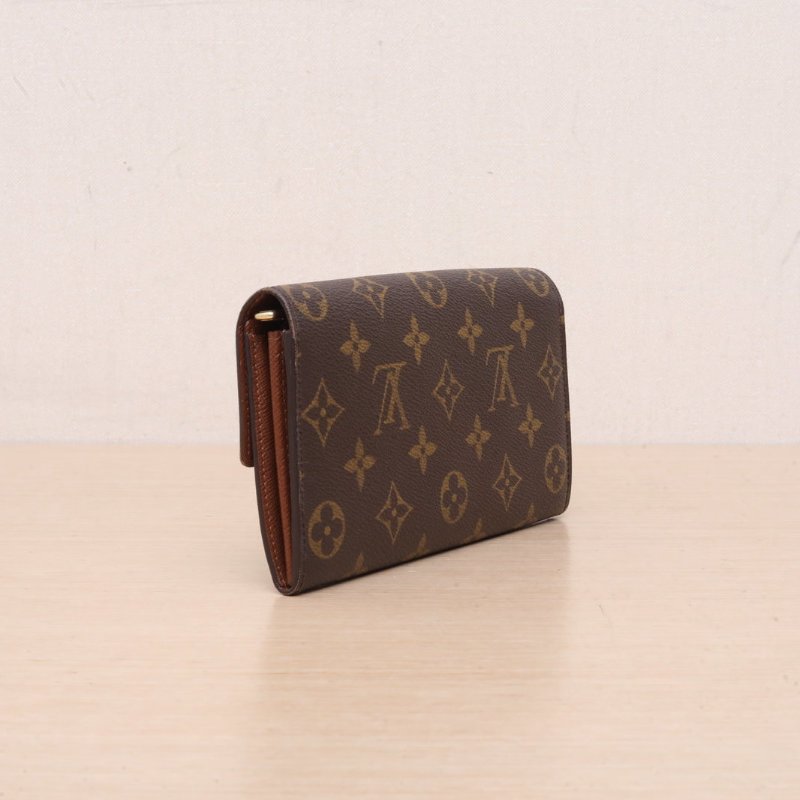 LOUIS VUITTON PortefeiulleSarah長款錢夾老花PVC2004肩背包-4