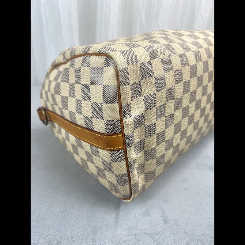 Louis Vuitton Speedy 30 LVsp30白色棋盤格手提包-2