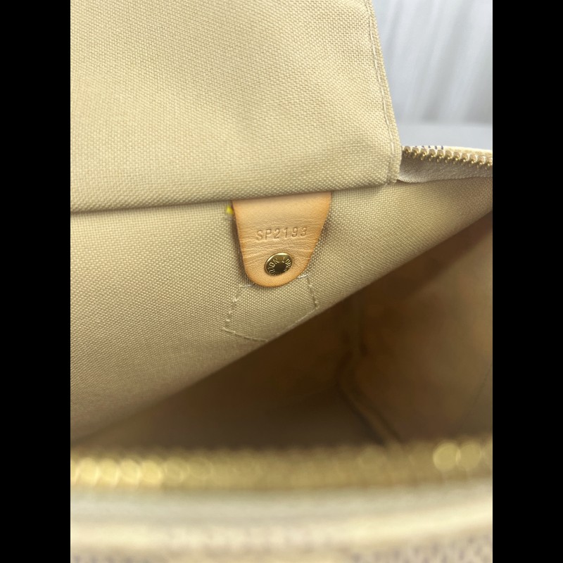 Louis Vuitton Speedy 30 LVsp30白色棋盤格手提包-5