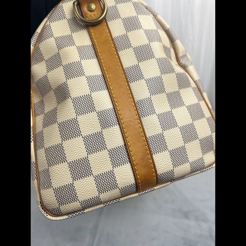 Louis Vuitton Speedy 30 LVsp30白色棋盤格手提包-9