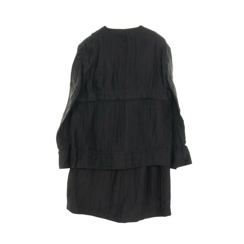 Salvatore Ferragamo 黑色真絲女裝套裝(外套和裙子)二手 #40-1