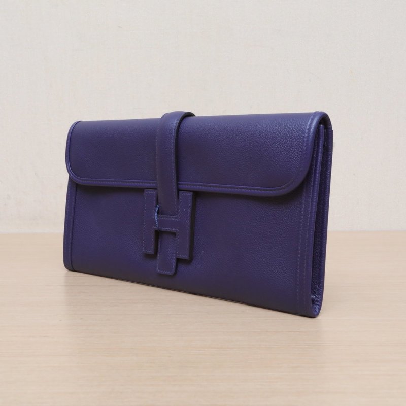 HERMES JigeElan手包297E明藍色EC皮C刻無肩背包-2