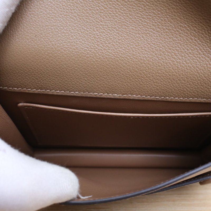 HERMES 3G栗子色EC皮D刻銀扣Twinsbag雙面包栗子色肩背包-3