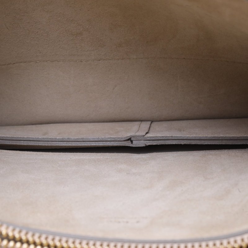 CHLOE FayeFAYE大號灰色牛皮/麂皮牛皮麂皮肩背包-2