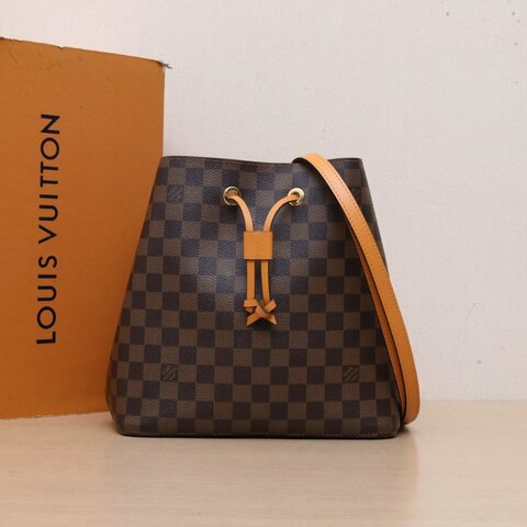 LOUIS VUITTON NÉONOÉ水桶包中號26黃色內裏老花PVC金扣2020肩背包