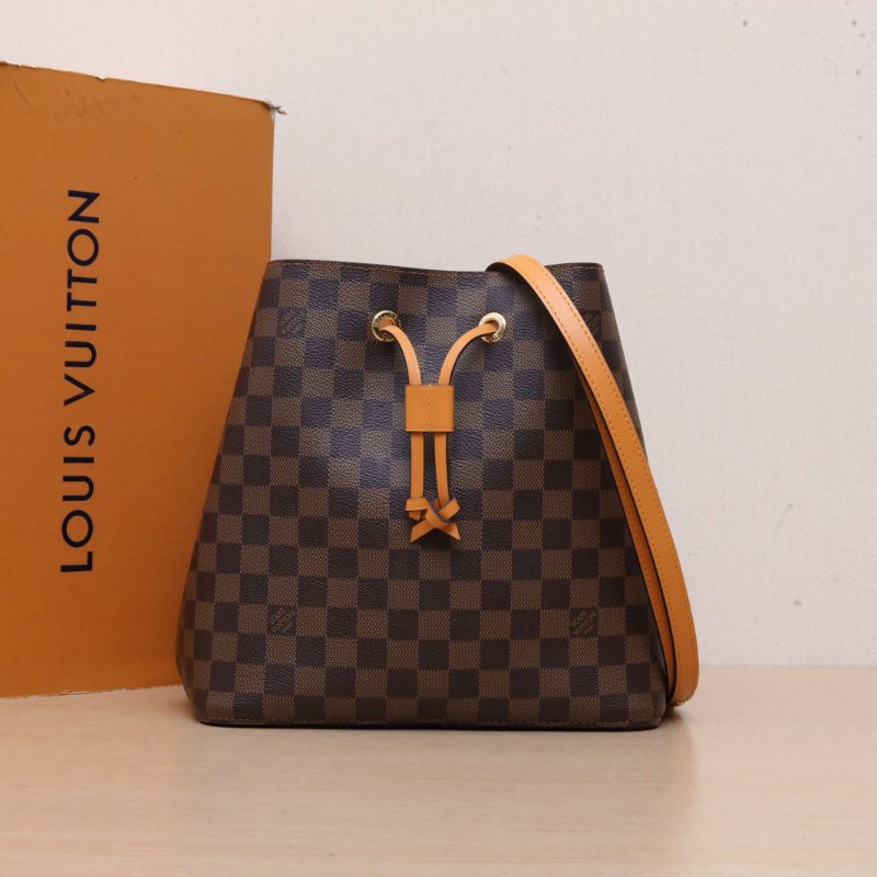 LOUIS VUITTON NÉONOÉ水桶包中號26黃色內裏老花PVC金扣2020肩背包-0