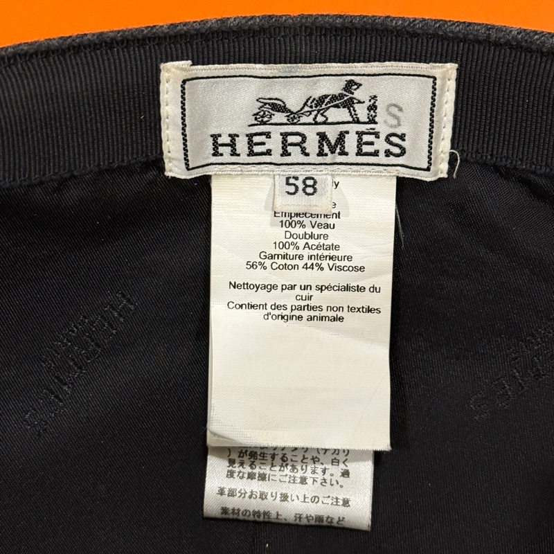 HERMÈS 六片式羊毛面料棒球帽 Size 58-4