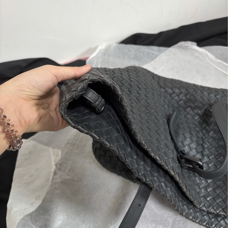 🖤bv 深黑灰色大號tote 單肩包 手提包-5