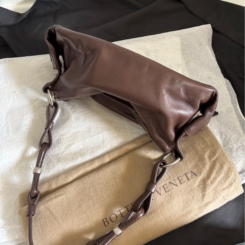 🤎bv 深棕色烏木色飯盒包 單肩包-2