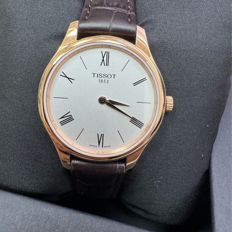 天梭 TISSOT 韓系小姊姊 瑞士復古錶 玫瑰金