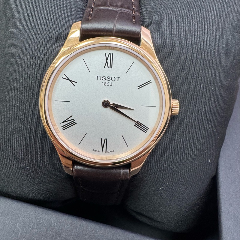 天梭 TISSOT 韓系小姊姊 瑞士復古錶 玫瑰金-0