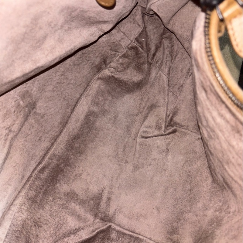 🤎bv 棕色漆皮拼接中號和尚包 手提包 單肩包-6